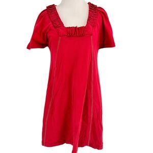 Ethos Paris Organic Cotton Red Dress Size Small